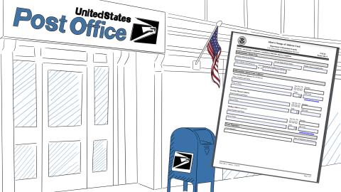 A post office location and AR-11, change of address document.