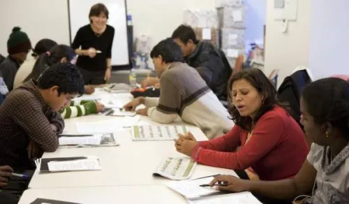 Classroom of adult learners.